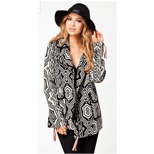 MinkPink PARDON MY FREEDOM Tribal BIKER JACKET